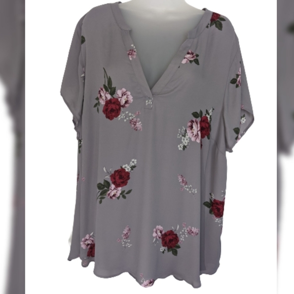 torrid Tops - Torrid rose short sleeve casual shirt size 3